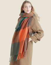 Load image into Gallery viewer, 9 Colors--Softer Than Cashmere Colorblock Blanket Scarf
