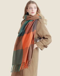 9 Colors--Softer Than Cashmere Colorblock Blanket Scarf