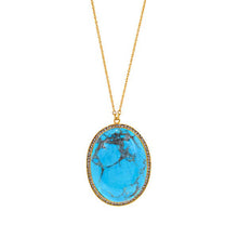 Load image into Gallery viewer, Crystal Encrusted Cabochon Necklace
