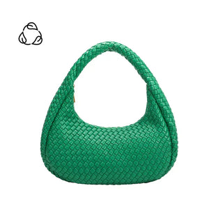 Lorelai Recycled Vegan Shoulder Bag in Green