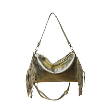 Load image into Gallery viewer, IRIDESCENT LEATHER BAG WITH FRINGE RECTO
