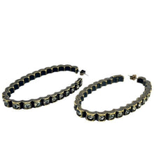 Load image into Gallery viewer, Burnished Oval Hoop Earrings
