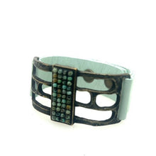 Load image into Gallery viewer, Open Rectangle Leather Bracelet
