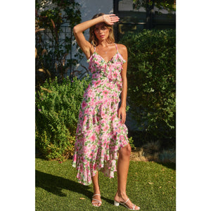 Send Love Diagonal Ruffled Midi Dress (1)