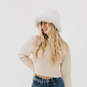 Faux Fur Flora Bucket Hat