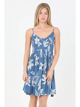Load image into Gallery viewer, Printed V Neck Sundress in Navy/White

