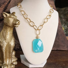 Load image into Gallery viewer, Statement Natural Stone Chain necklace
