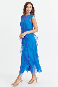 Rosalie Cascading Ruffled Midi Dress