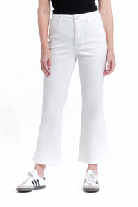 High Rise Demi Boot Jean In White