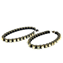 Load image into Gallery viewer, Burnished Oval Hoop Earrings
