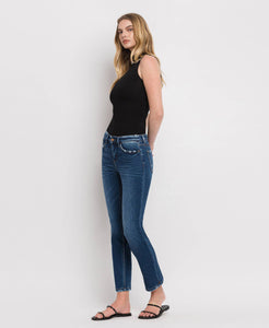 MID RISE ANKLE SLIM STRAIGHT JEANS F4999