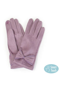 Ribbon Trim Winter Gloves