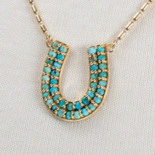 Load image into Gallery viewer, Prism - Turquoise Equestrian Horseshoe Necklace &amp; Choker
