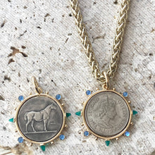Load image into Gallery viewer, Queen Horse England Royal Family coin jewelry necklace
