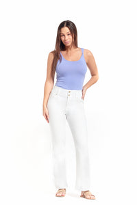 30" Luxe Shapewear Fit & Lift Flare Jean in White