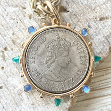 Load image into Gallery viewer, Queen Horse England Royal Family coin jewelry necklace
