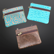 Load image into Gallery viewer, Embossed Leather Coin Purse
