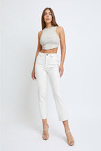 Load image into Gallery viewer, Sea Salt Straight Leg Cropped Denim
