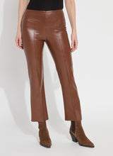 Load image into Gallery viewer, Ankle Elysse Vegan Leather Pant in Whiskey by Lysse
