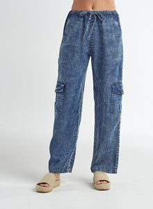 Denim Cargo Pant by Red Haute