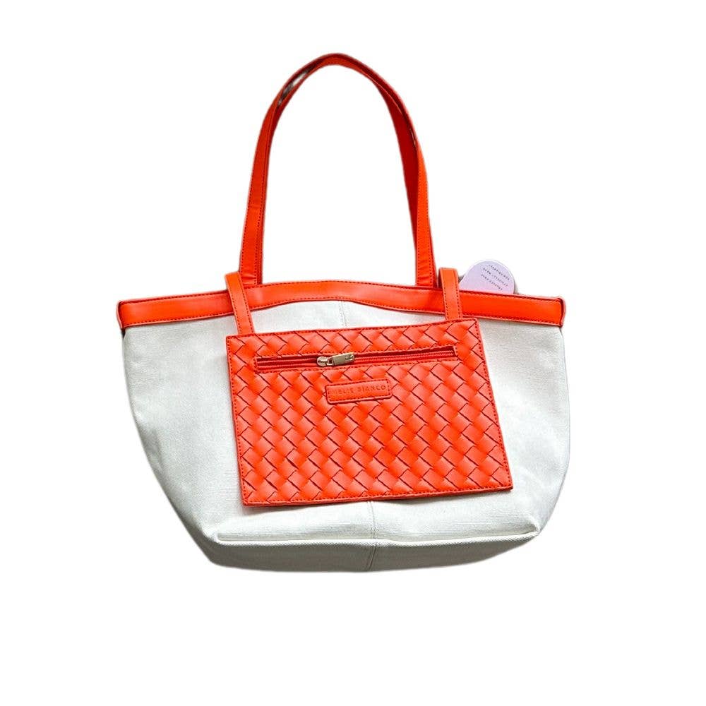 Priscilla Neon Orange Canvas Tote Bag