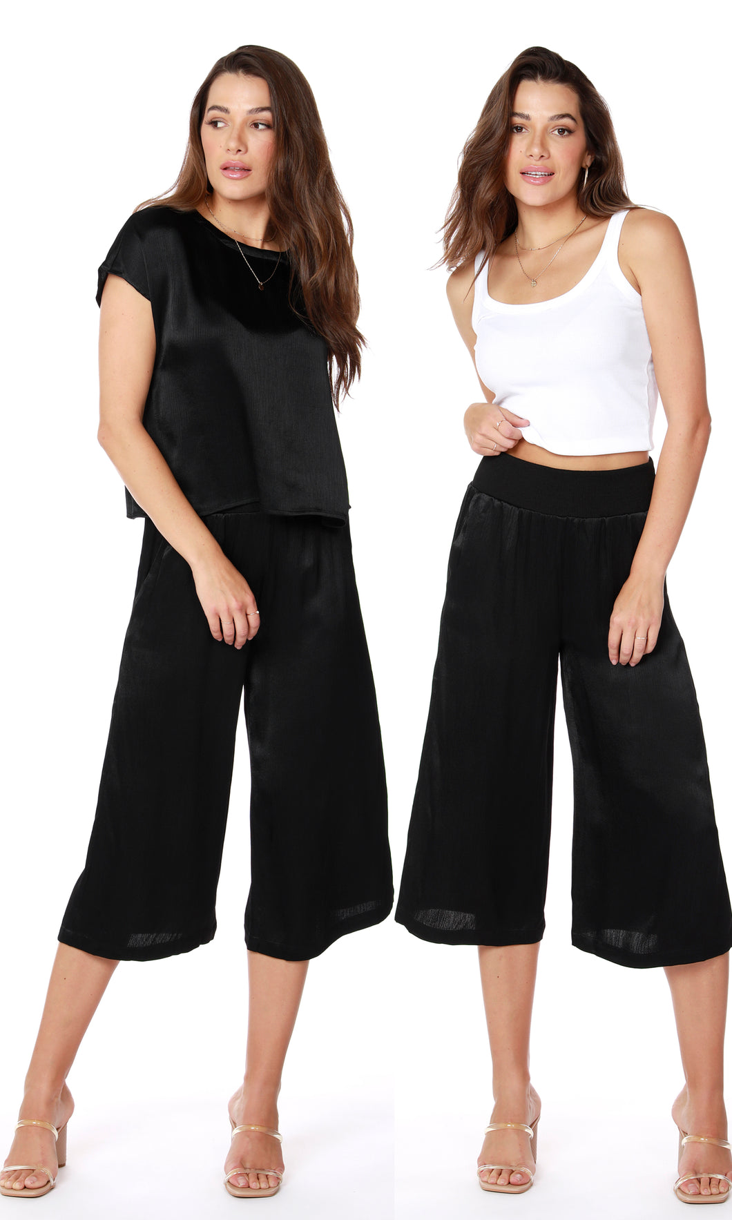 Cropped Culotte Pant