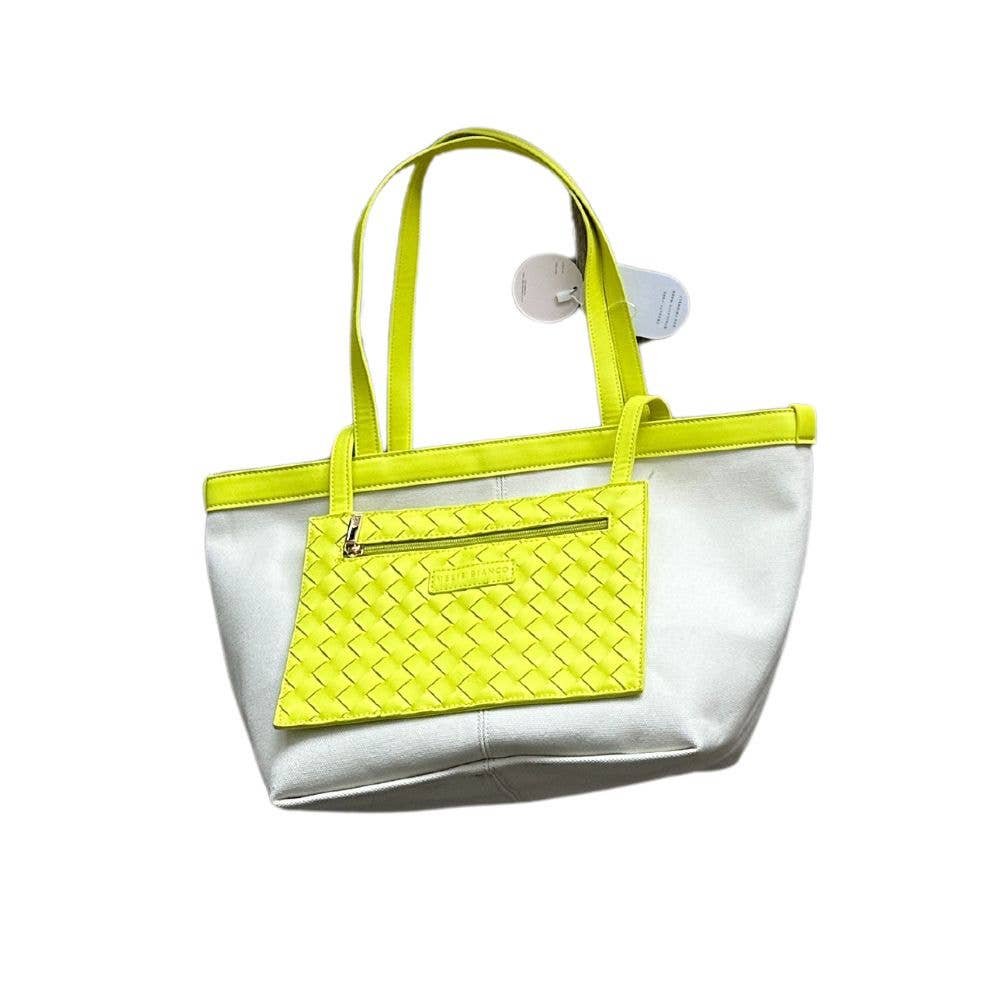 Neon yellow tote bag best sale